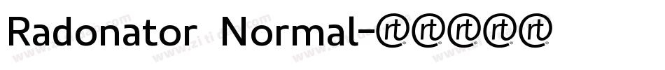 Radonator  Normal字体转换